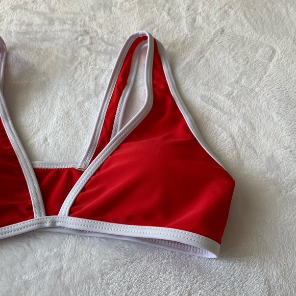 Red and white high waisted bikini - Picture 8 of 9